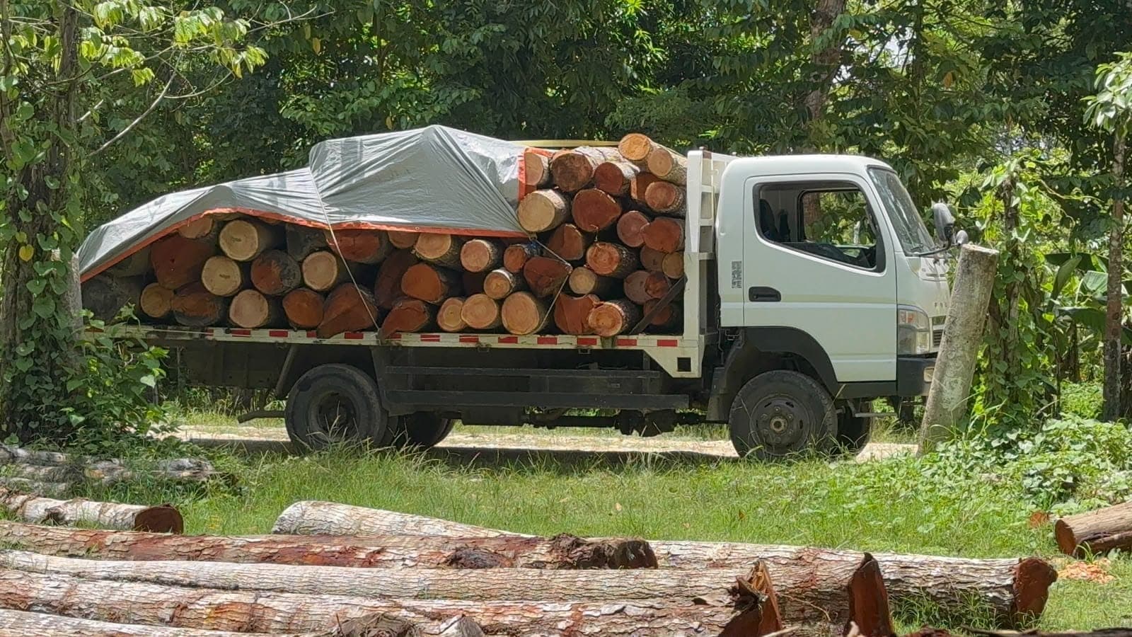 Camión cargado listo para un pedido por volumen